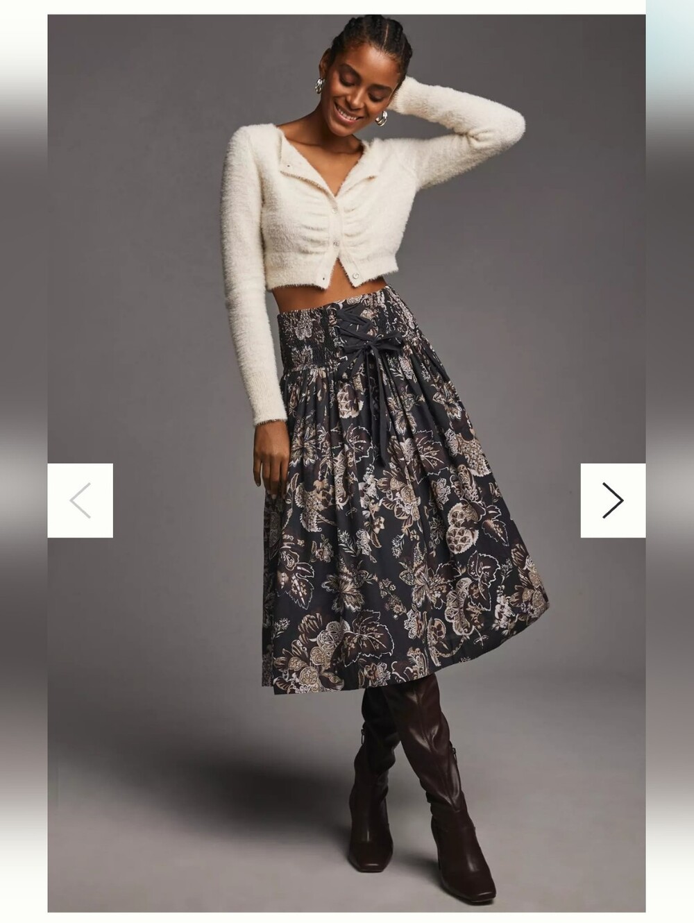 Anthropology LetMeBe Aline Lace-Up Skirt